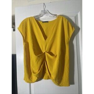ZARA women’s top blouse Size S Mustard Yellow. Women’s blouse.
